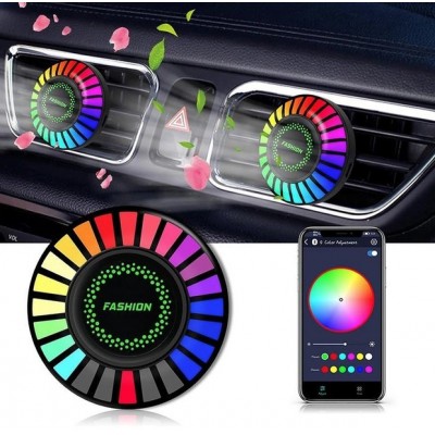 Світлодіодний автомобільний ароматизатор RGB З еквалайзером Різнобарвне світіння під звуки з ароматизацією