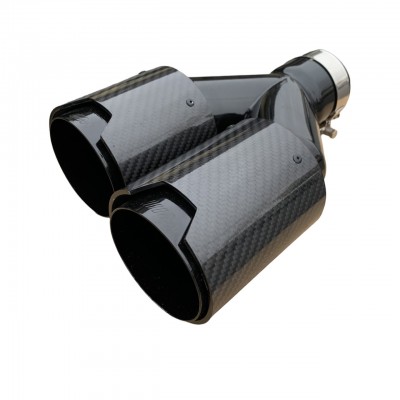Одиночная насадка на глушитель выхлопной системы BMW 64-67 мм 89 мм Карбон Глянец