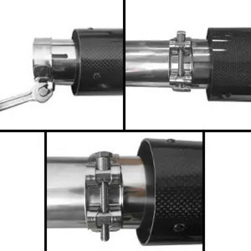 Насадки на глушник BMW M Карбонова подвійна насадка Вхід 60-63 мм Вихід 89 мм Глянець, Права