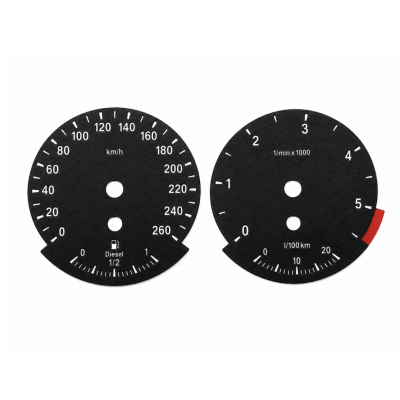Шкали-замінники миль на км BMW X5 E70, BMW X6 E71, BMW E60, BMW E63 (260км)
