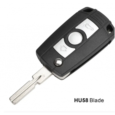 Корпус викидного ключа для BMW E30, Е34, Е36, Е38, Е39 (БМВ) 3 — кнопки, лезо HU58