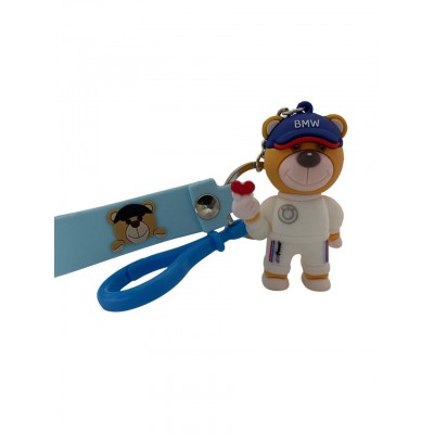Брелок BMW Motorsport Мишка с ремешком и сердцем 