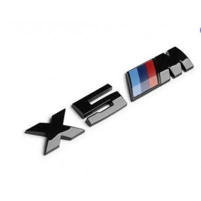 Шильдик X5M на багажник BMW E53 E70 F15 F85, чорний глянець