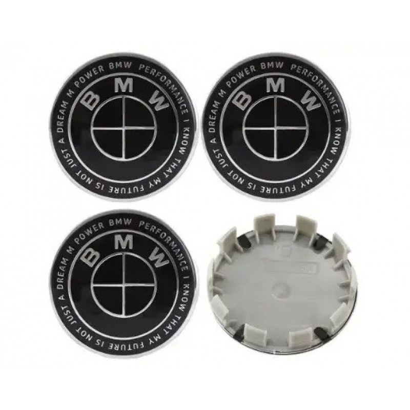 Ковпачки на диски BMW 68мм Ювілей 50 років performance M power (комплект)