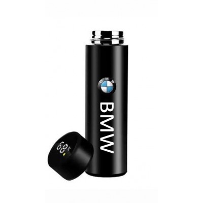 Термокружка BMW із сенсорним LED-індикатором температури, Розумний термос із датчиком температури БМВ.