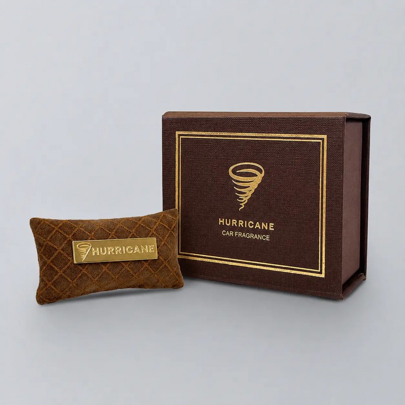 Автомобільний ароматизатор Hurricane Brown Premium аромасаше + спрей