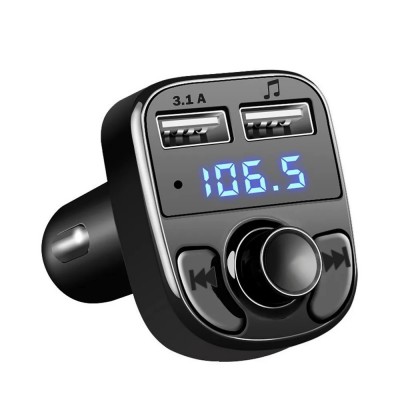 Автомобильный ФМ трансмиттер для авто в машину Bluetooth AUX 2xUSB 3.1 A