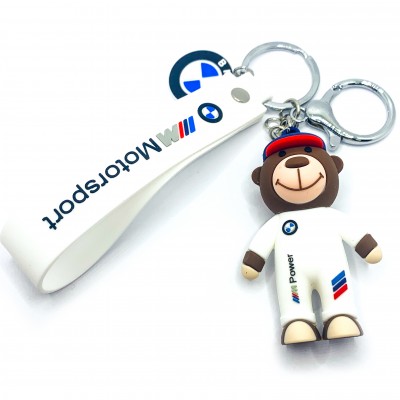 Брелок Мишка BMW Motorsport Белый