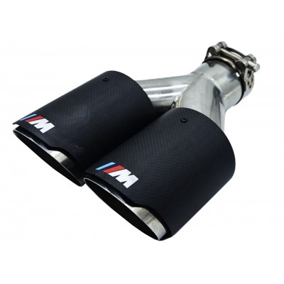 Двойная насадка на глушитель выхлопной системы BMW 60-63 мм 89 мм Карбон Матовый