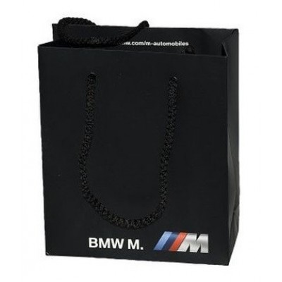 Бумажный подарочный пакет BMW M Черный