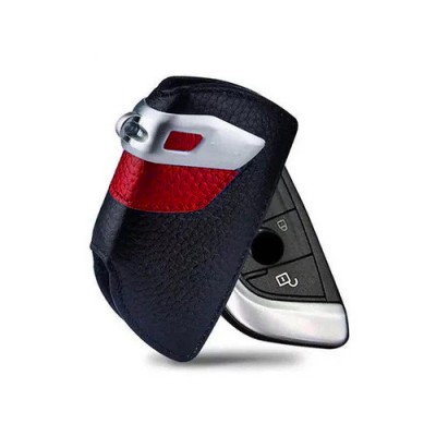 Кожаный чехол на ключи БМВ BMW F30 F32 F22 красный