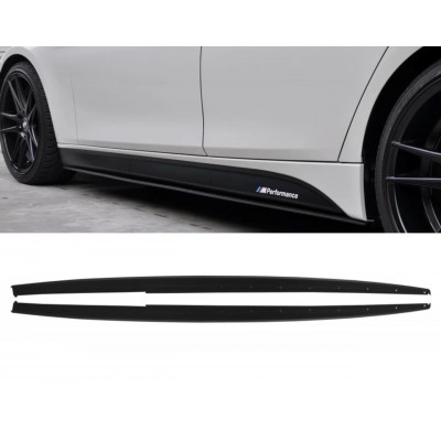 Лезвие под пороги M-tech BMW 3 F30/F31 Performance, черный глянец