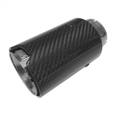 Одиночная насадка на глушитель выхлопной системы BMW 74-79 мм 100 мм Карбон Мат