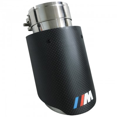 Одиночная насадка на глушитель выхлопной системы BMW 60-63 мм 89 мм Карбон Мат