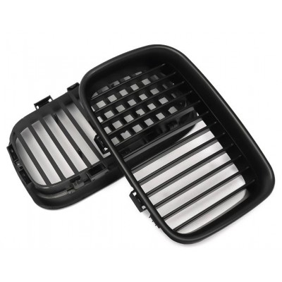 Решетки радиатора BMW E36 Дорестайлинг Однореберные  Черный Мат