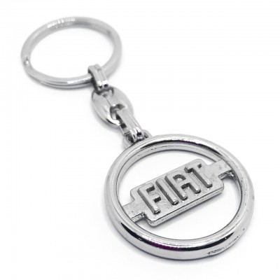 Значок Брелок Fiat Фиат для ключей автомобиля Серебро