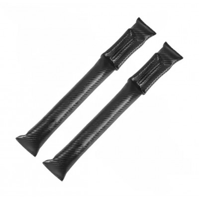 Комплект мягких вставок между сиденьем и туннелем черный карбон(2 шт)