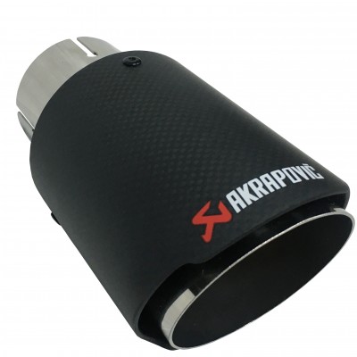 Одиночная насадка на глушитель выхлопной системы Akrapovic 52-55 мм 89 мм Карбон Матовый