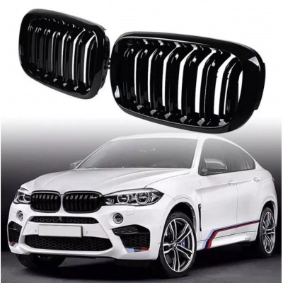 Ноздри Решетка радиатора BMW X5 F15 X6 F16 M стиль (черный глянец) БМВ
