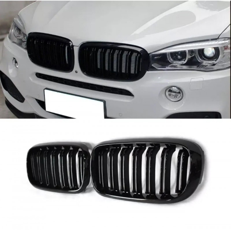 Ноздри Решетка радиатора BMW X5 F15 X6 F16 M стиль (черный глянец) БМВ