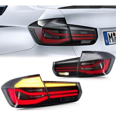 Задние фонари BMW F30 F35 F80 в стиле M3 Smoked Темные Black Line