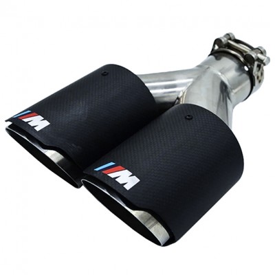 Двойная насадка на глушитель выхлопной системы BMW 64-67 мм 73 мм Карбон Матовый
