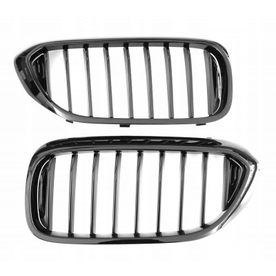 Оригинальные решетки радиатора BMW G30 G31 Однореберные Черный Глянец Хром