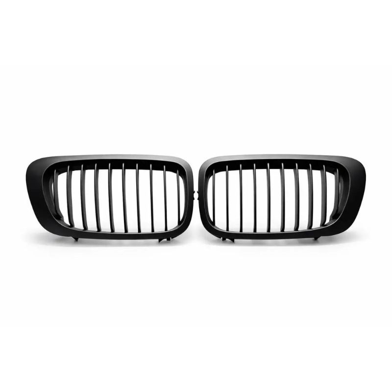 Решітки радіатору BMW E46 Рестайлінг Однореберні Чорний Мат