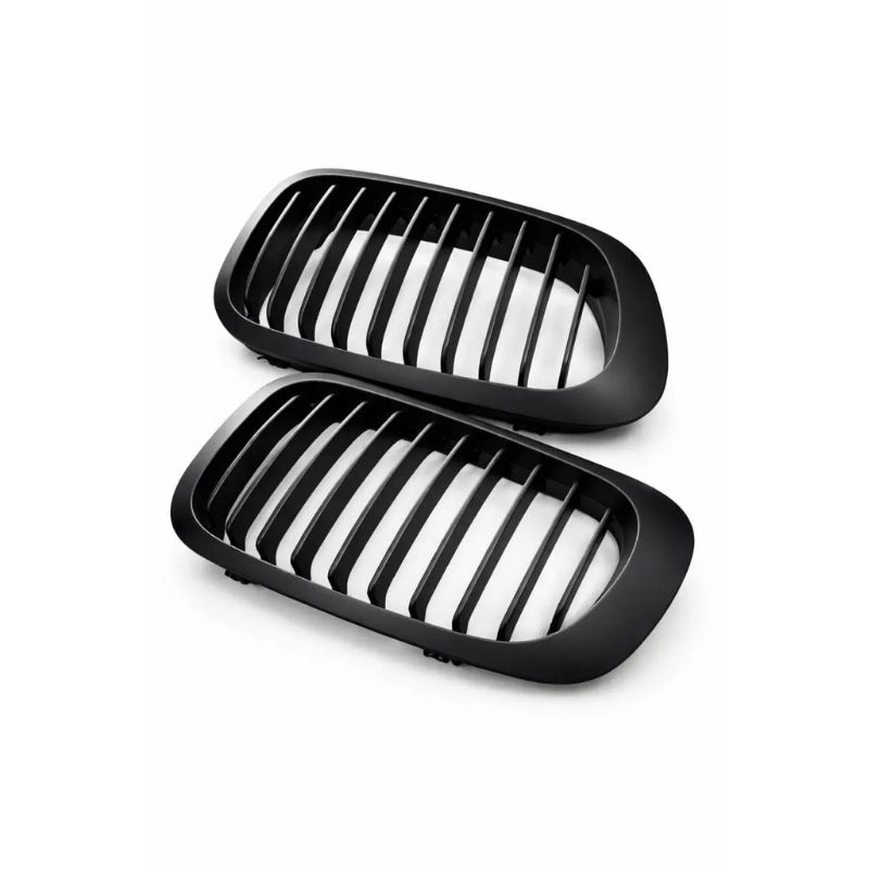 Решітки радіатору BMW E46 Рестайлінг Однореберні Чорний Мат