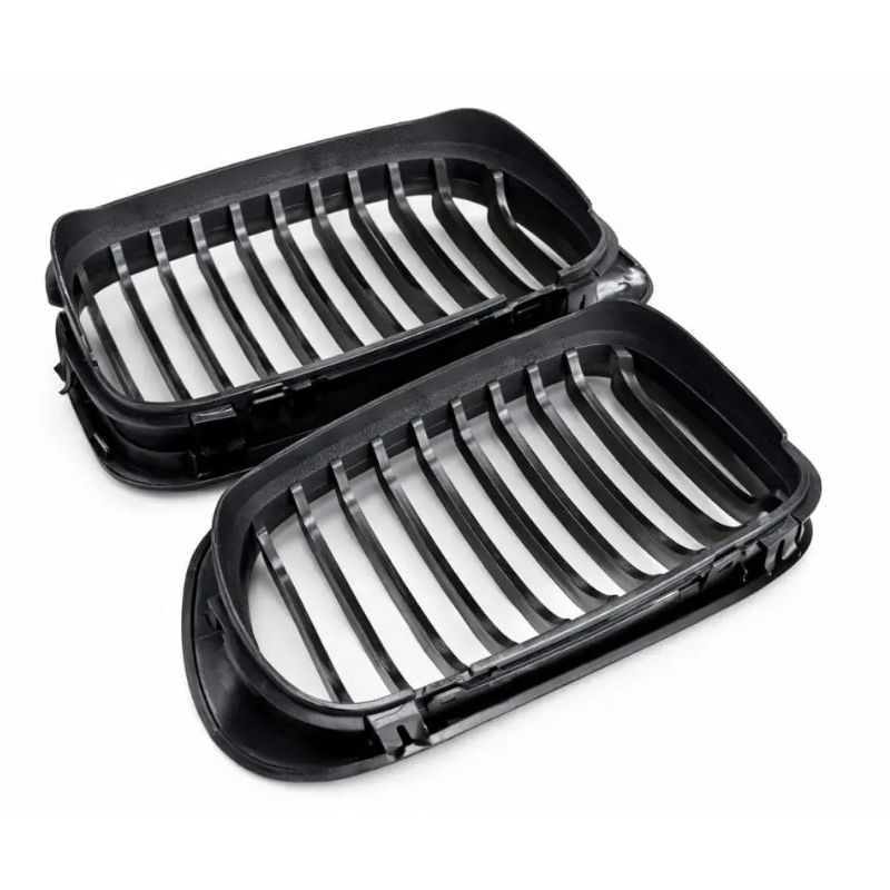 Решітки радіатору BMW E46 Рестайлінг Однореберні Чорний Мат