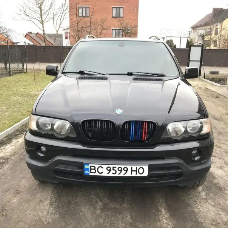 Решётки радиатора, ноздри BMW (БМВ) X5 E53 в стиле М с триколором дорестайлинг 1999-2003