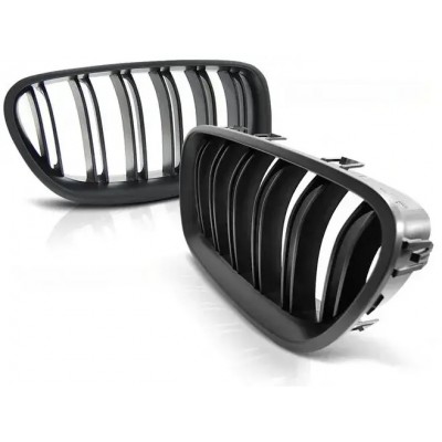 Решетки радиатора BMW F10 F11 Двохреберные Черные Матовые