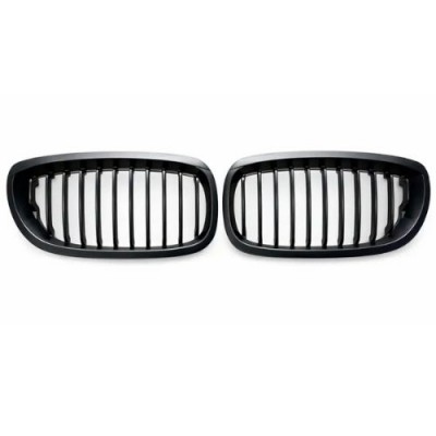 Решётки радиатора BMW E46 Купе/Кабриолет (рестайлинг 2003–2006), однорёберные, чёрный мат 