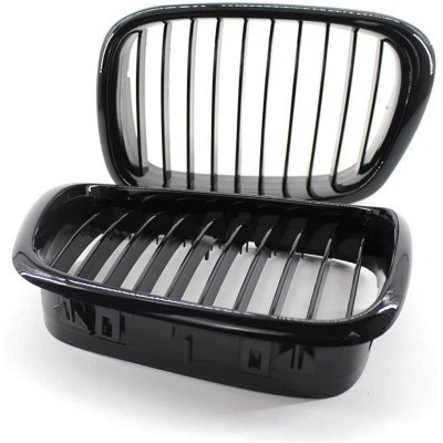 Решетки радиатора BMW E39 Однореберные Черный Глянец