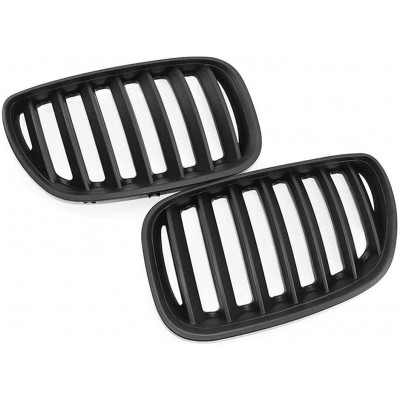 Решетки радиатора BMW X5 E53 Рестайлинг Однореберные Черный Мат