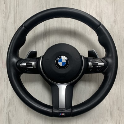 М Руль BMW F15 F16 F20 F21 F25 F26 F30 F31 F32 F34 F35 F36 с круизом, лепестками, вибрацией, подогревом  Средний