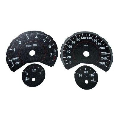 Шкалы для панели приборов BMW F30 F31 F34 F32 F33 F36, замена миль на километре (km/h)