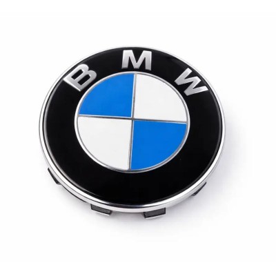 Ковпачок (заглушка) для литих дисків BMW 56 мм, біло-синій 