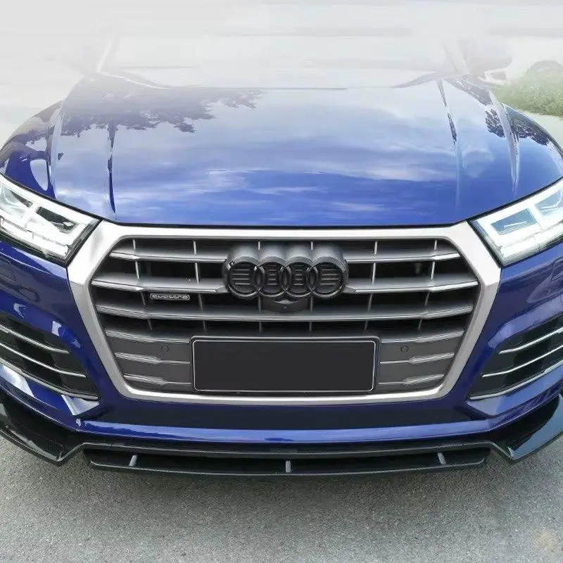Передня емблема Audi 285 мм x 100 мм, лого на решітку Ауді, A6 (2012-2017), Q7 (2000-2015), Q2, Q3, Q5, Q8