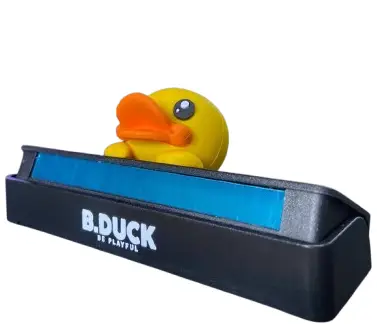 Оригінальна паркувальна табличка на торпеду авто з гумовою качкою «B.Duck», Авто-візитка для номера телефону