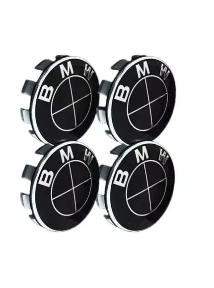 Ковпачки в диски BMW, All-Black, заглушки в колеса 68 мм (комплект)