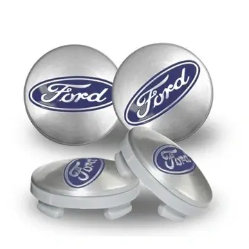 Ковпачки в диски Ford, емблеми в колеса 54 мм (комплект 4 шт.) Silver