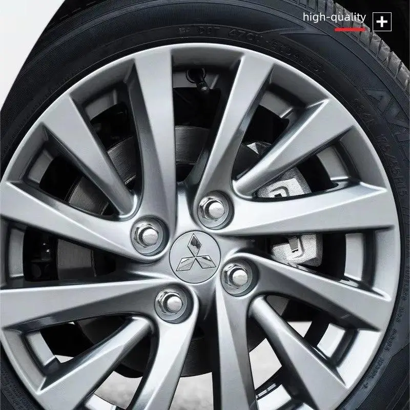 Ковпачок в диск Mitsubishi, значок в колесо 60 мм (1 штука) Срібло