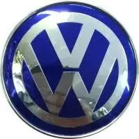 Ковпачки в диски для Volkswagen, (Blue), 60 мм заглушка, значок з логотипом, емблема в колеса (комплект 4 шт.)