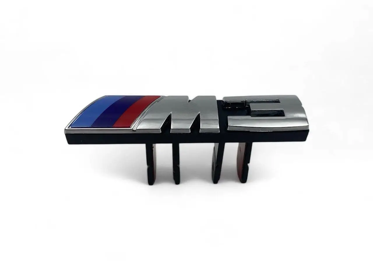 Шильдик логотип BMW M performance "M3": Хромированный, Эмблема на решётку радиатора БМВ.