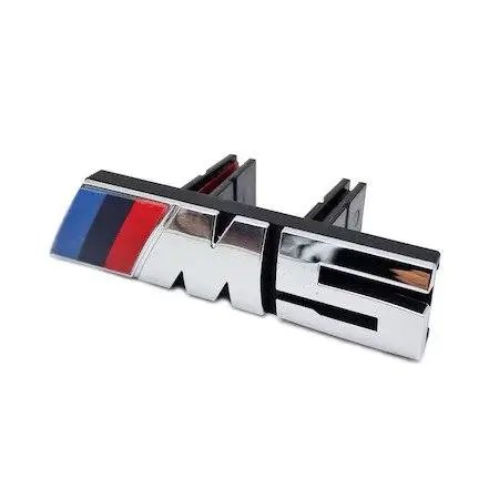 Шильдик логотип BMW M performance «M5»: Хромований, Емблема на решітку радіатора БМВ.