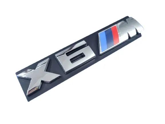 Шильдик логотип BMW «X6 M» Performance: Хромований, емблема на решітку радіатора