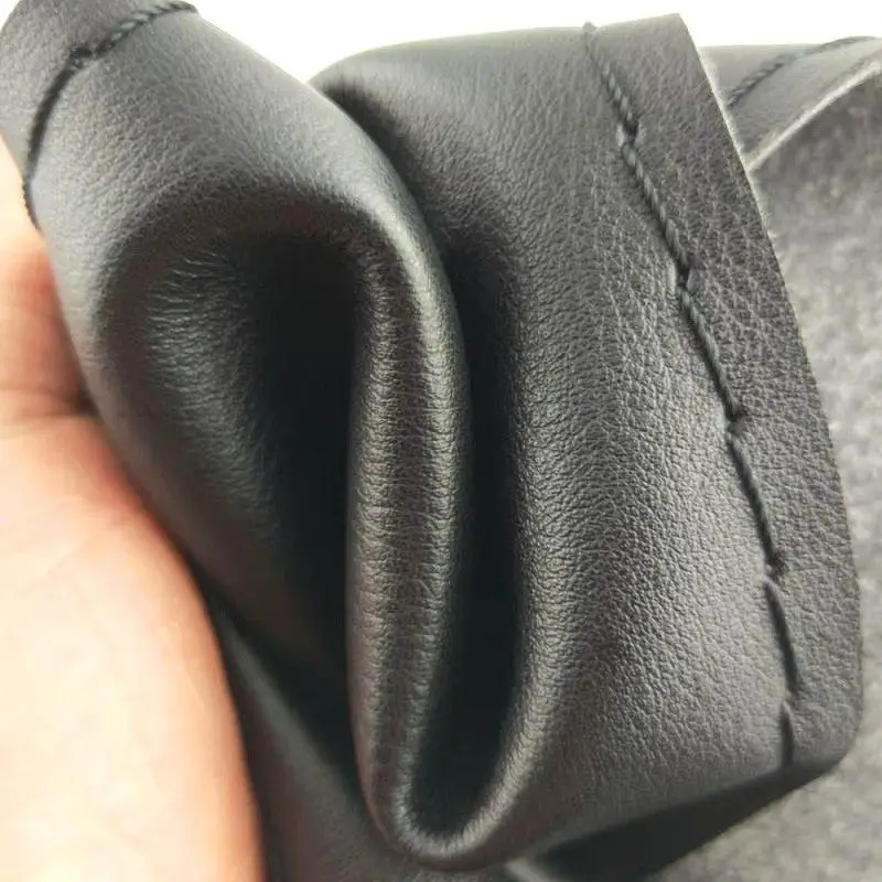 Обплетення чохол на кермо, екошкіра, 37-38 см. чорна, без перфорування, зшивається