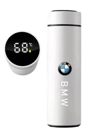 Термокружка BMW із сенсорним LED-індикатором температури, Розумний термос із датчиком температури БМВ (White)