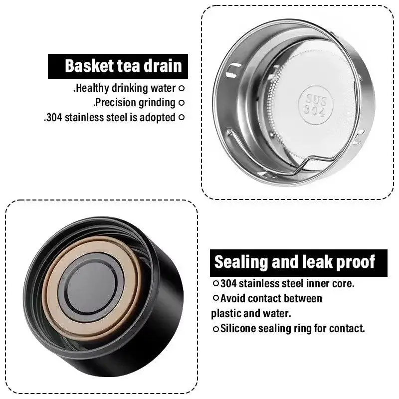 Термокружка BMW із сенсорним LED-індикатором температури, Розумний термос із датчиком температури БМВ (White)